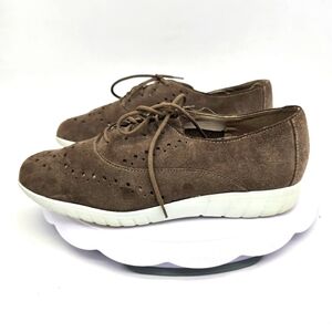 Munro Shoe Women's 7 Wellesley Almond Suede Oxford Sneakers